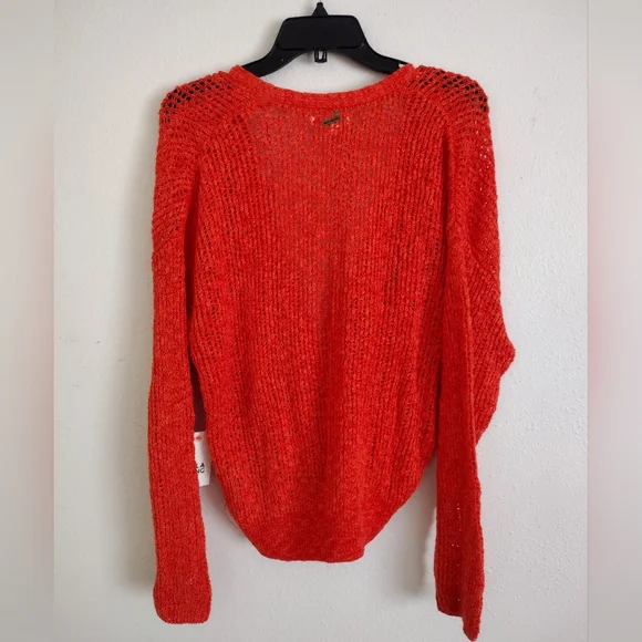 Billabong NWT orange Sweet Bliss wrap sweater size medium - Picture 13 of 15